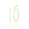 Large Hoopla Bezel Pear Shaped Hoops