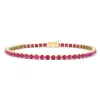 Large Invisible Ruby Bracelet