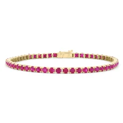 Large Invisible Ruby Bracelet