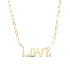 Large "LOVE" Nameplate Necklace