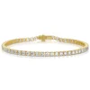 Large Yellow Gold & Diamond Invisible Tennis Bracelet