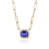 Medium Tanzanite Emerald Cut Pendant