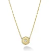 Mini Compass Pendant - Sand Brushed Gold