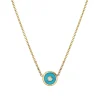 Mini Compass Pendant- Turquoise