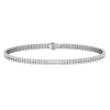 Mini Double White Gold & Diamond Invisible Tennis Bracelet