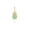 Mini Green Amethyst & Chrysoprase Scarab Pendant