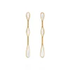 Mother of Pearl Fluid Stone Earrings