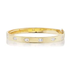 Multi-Shape Diamond Bangle