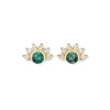 Mystic Green Tourmaline Studs