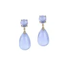 Naughty Blue Chalcedony Drop Earrings