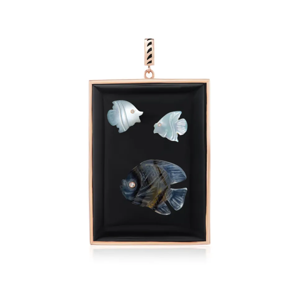 One-of-a-Kind Onyx Fish Tank Pendant