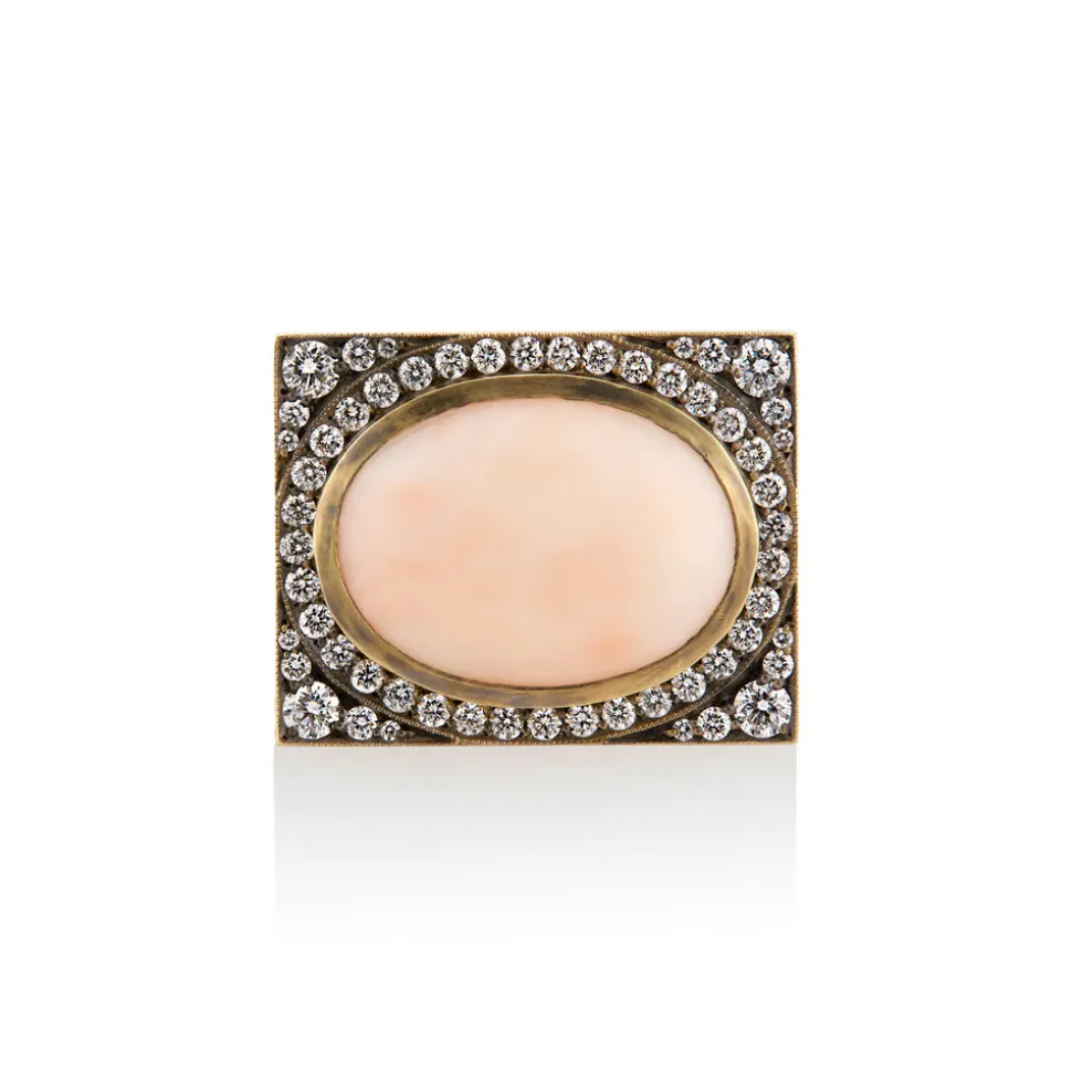 Oval Coral Renee Ring