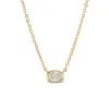Oval Diamond Solitaire Pendant