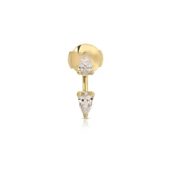 Pear Diamond Orbit Earring