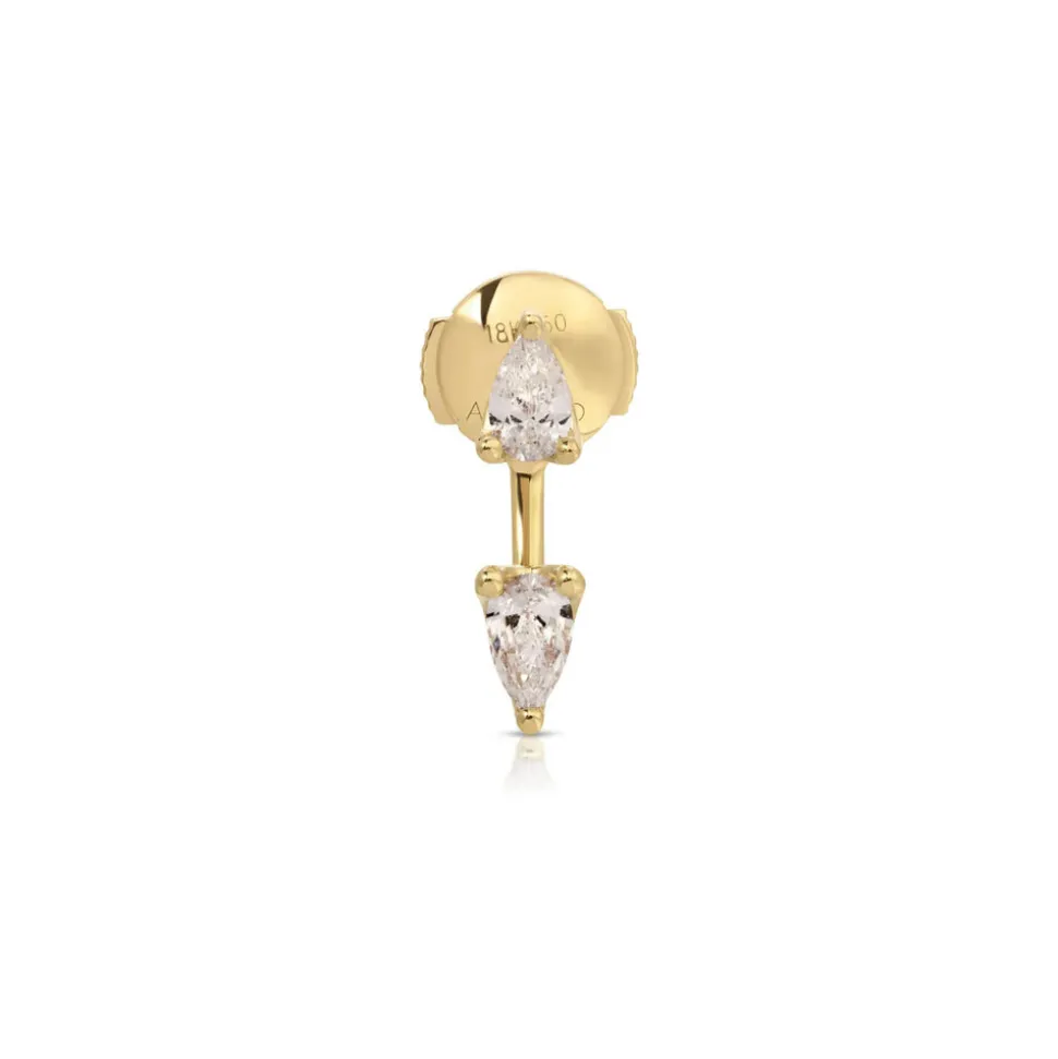 Pear Diamond Orbit Earring