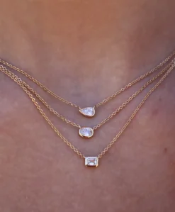 Pear Diamond Solitaire Pendant
