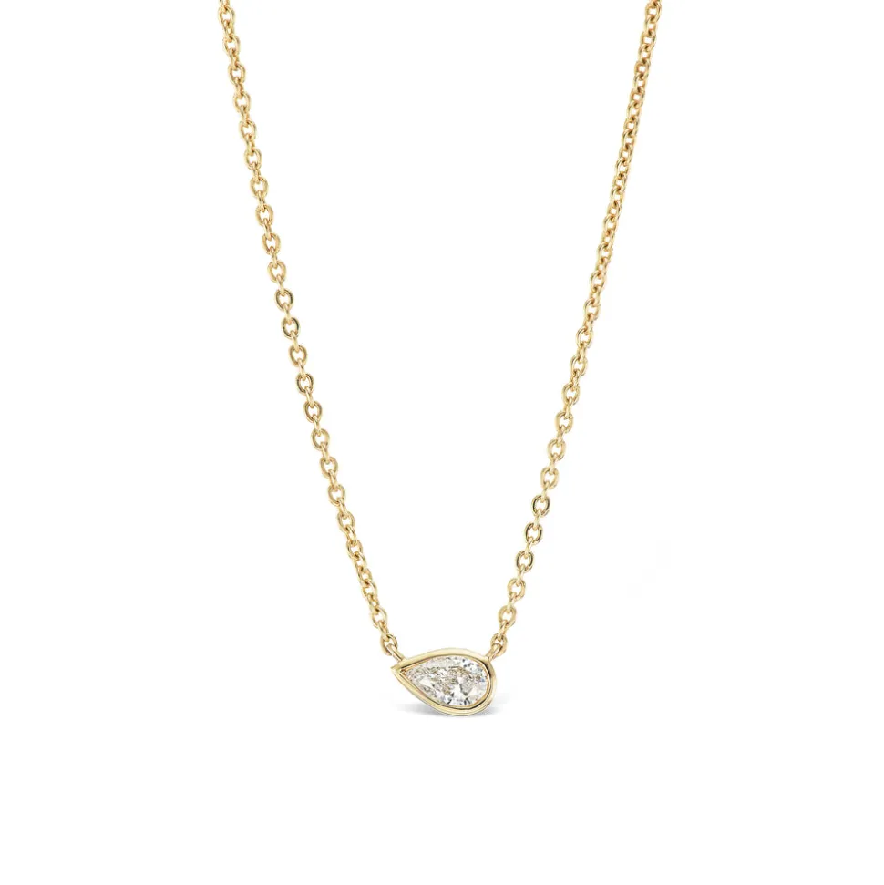 Pear Diamond Solitaire Pendant