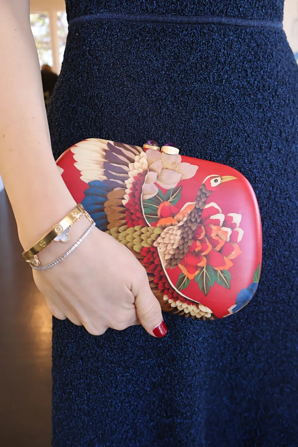 Pheasant Marquetry Clutch
