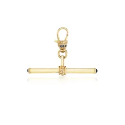 Plain Gold T-Bar Pendant with Anchor