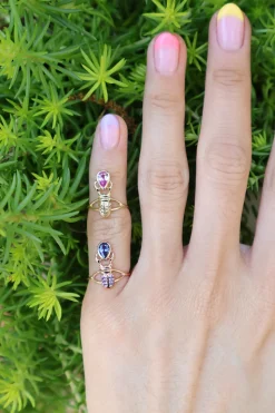 Purple Sapphire Khepri Ring