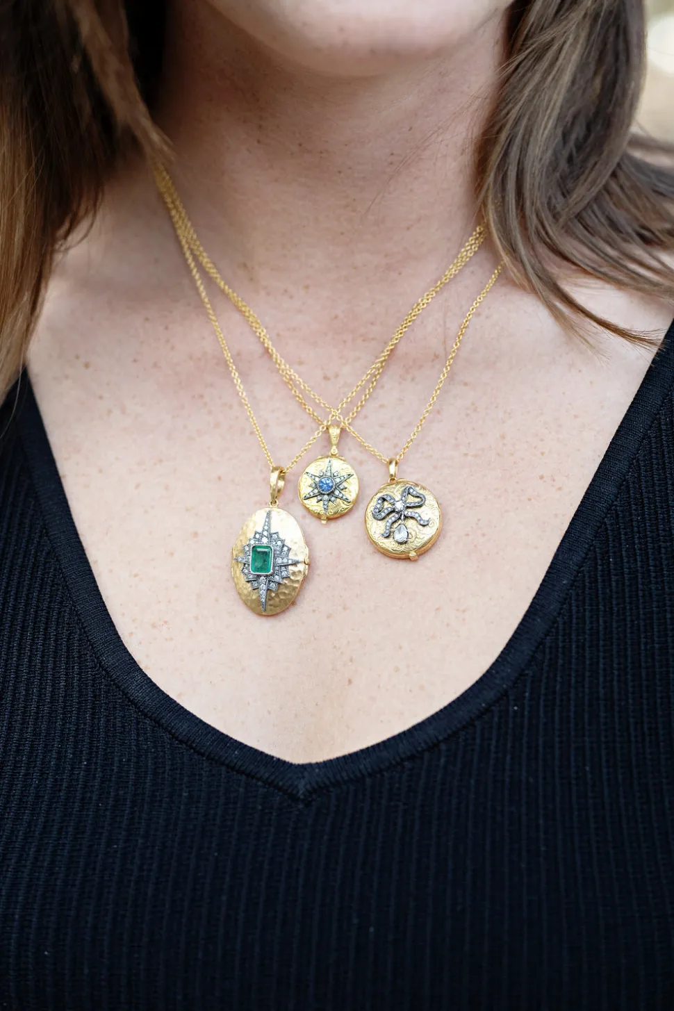 Round Bow Locket