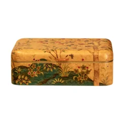 Silk Road Marquetry Box with Forest Landscape