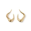 Small Bold Stream Open Earrings
