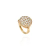 Small Fluid Diamond Pave Ring