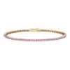 Small Invisible Pink Sapphire Bracelet