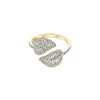 Small Leaf Diamond Ring