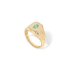 Spade Warisan Minor Emerald Signet Ring