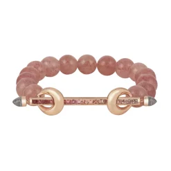 Strawberry Beryl & Peach Tourmaline Chakra Bracelet