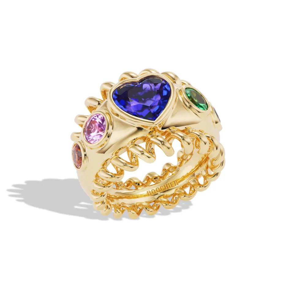Tanzanite Heart Jumbo Slinkee Ring
