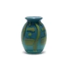 Teal Vase with Pistachio Strokes