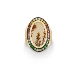 Thalia Oval Rainbow Ring