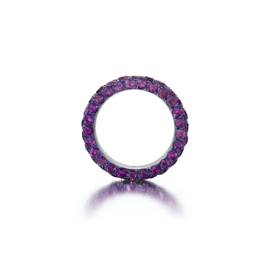 Three Sided Amethyst Ring