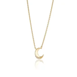 Tiny Crescent Moon Pendant