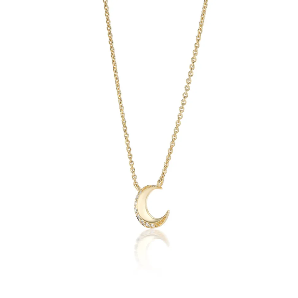 Tiny Crescent Moon Pendant
