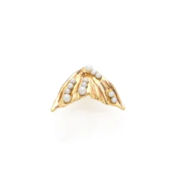Tiny Pearl Flipper Stud Earring
