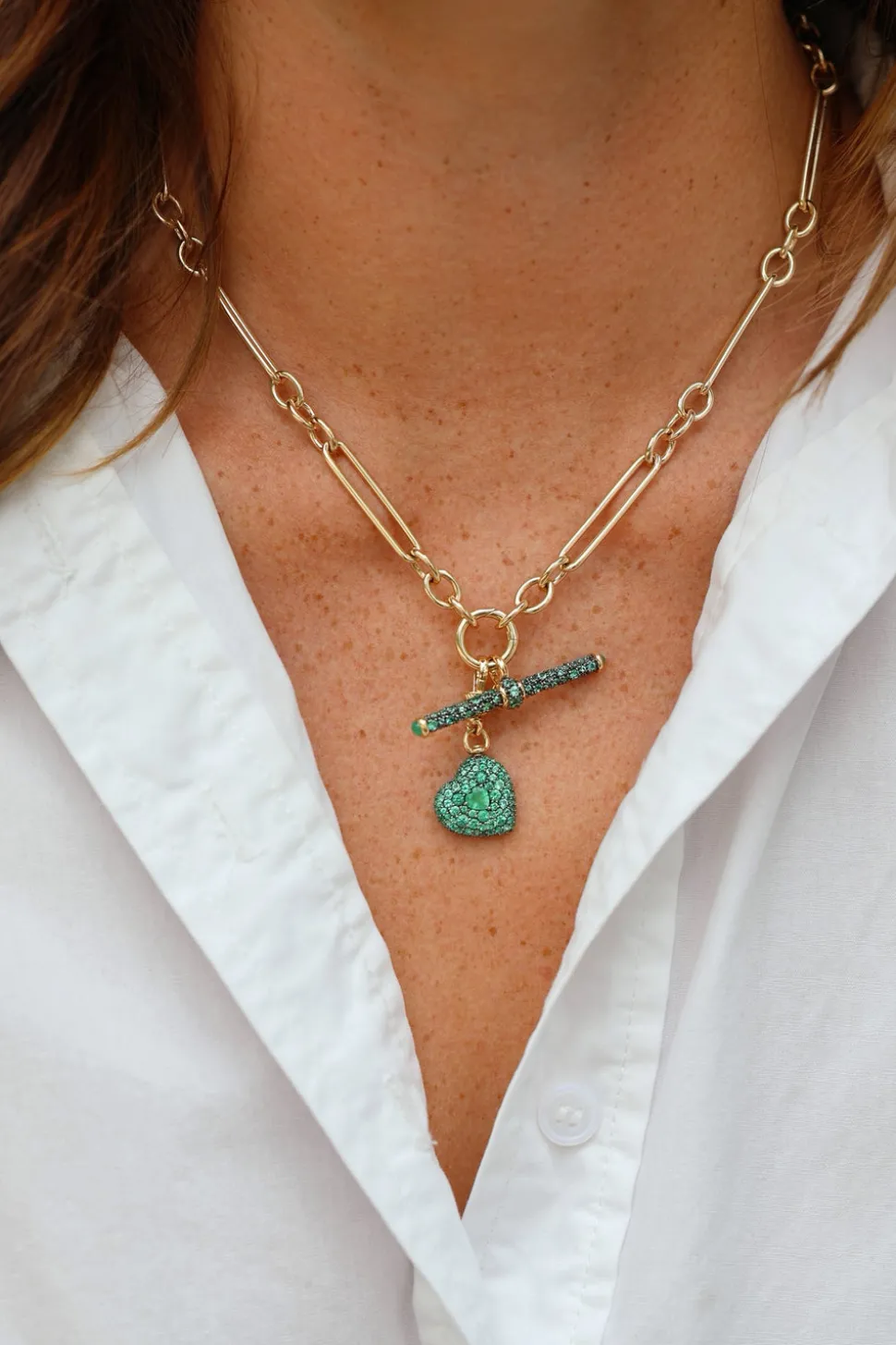 Trombone Link Chain Necklace