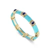 Turquoise, Sapphire and Diamond Flex Bangle