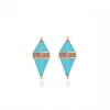 Turquoise with Pink Sapphire Pietra Studs