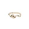 Wave Ring with Diamond & Black Enamel Polka Dots
