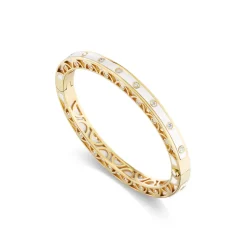 White Agate & Diamond Bracelet
