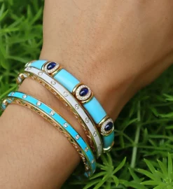 White Agate & Diamond Bracelet