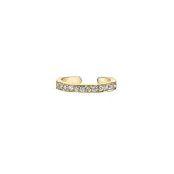 White Gold Single Row Diamond Ear Cuff
