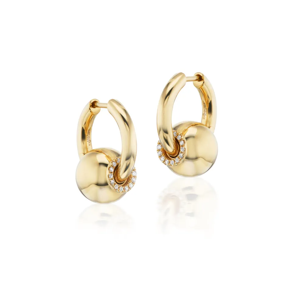 Yellow Gold Piercing Earrings